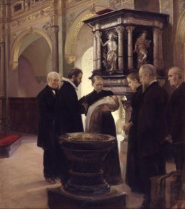 Egy babakeresztelés alkotó: Larsen