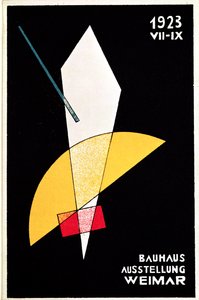 A németországi weimari Bauhaus kiállítás plakátja, 1923