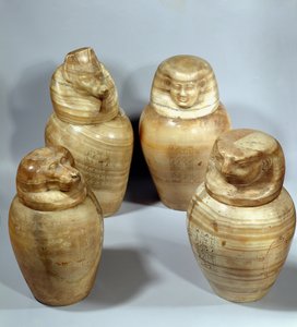 Canopic üvegek her-er-a, site (homár)