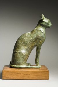 Macska, késő dinasztikus időszak, ie 664-332 (bronz) alkotó: Late Period Egyptian