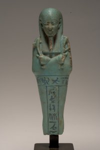 Shabti figura Djedhornak (fajansz)