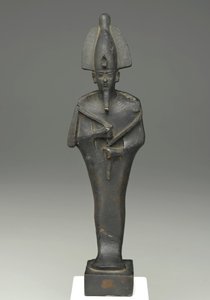 Ozirisz álló mumiforma alakja, ie 664-332 (bronz) alkotó: Late Period Egyptian