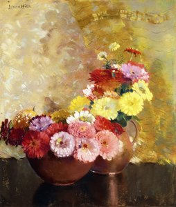 Zinniák és réz alkotó: Laura Coombs Hills