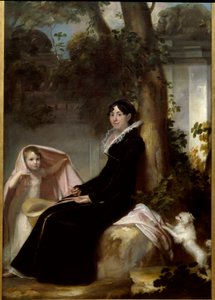 Madame Junot, Abrantes hercegnőjének portréja lányával, Valentine-nal Laure Permon (1784-1838), Junot tábornok és francia regényíró felesége portréja. Domenico Pellegrini (1759-1840) festménye Dim. 1,45 x 2,35 m Bordeaux. Szépművészeti Múzeum alkotó: Laure Junot Abrantes
