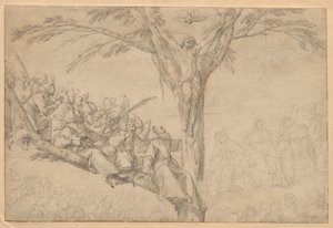 A Megfeszített Krisztus mint az élet fája szerzetesekkel és apácákkal, c. 1639. alkotó: Laurent de la Hyre