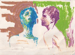 Back to Back, 2025 (akril akvarellpapírra)