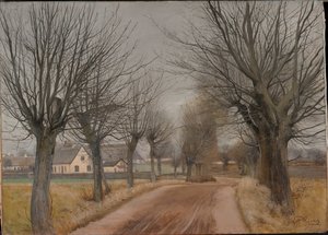 Egy út Vinderød közelében, Zéland, 1898. alkotó: Laurits Andersen Ring