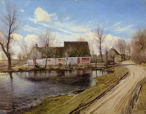 Parasztházak Baldersbronde-ban alkotó: Laurits Andersen Ring