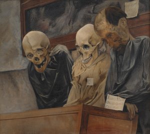 Három koponya a Catacombe dei Cappucciniből Palermóban, 1894.