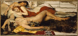 Kimerült Maenides, 1873-74 körül alkotó: Lawrence Alma Tadema