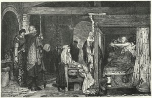Fredegund királynő Praetextatus püspök halálos ágyán, 586 alkotó: Lawrence Alma Tadema
