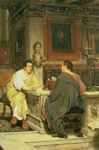 A beszéd; Egy csevegés alkotó: Lawrence Alma Tadema