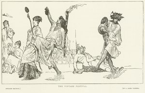 Das Weinfest (Gravur) von Lawrence Alma Tadema