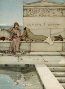 Xanthe és Phaon, 1883 (wc papíron) alkotó: Lawrence Alma Tadema