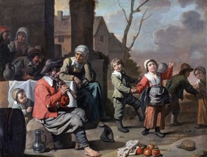 Le Nain-i kör - táncoló parasztgyerekek, 1650-es évekFXD
