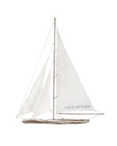 Lake Ontario vitorlás, 2022 körül (vegyes technika) alkotó: Leah Straatsma
