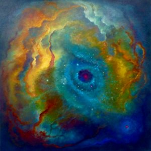 Malachit-köd, 2023 (olaj, vászon) alkotó: Lee Campbell
