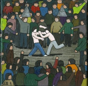 A harc, 2015 (Akril és tinta, vászon)