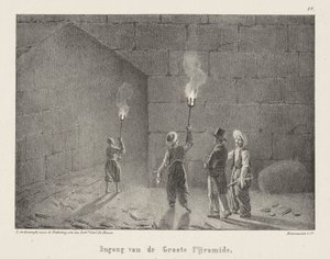 Bejárat a piramisba A Nagy Piramis bejárata (cím a tárgyon) Az Egyptian-Faces harmadik hatosa (sorozat címe) Egyiptomi nézetek (sorozat címe) alkotó: Leendert de Koningh