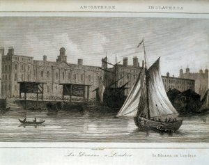 Londoni vám a Temze folyón, Anglia (metszet) alkotó: Lemaitre