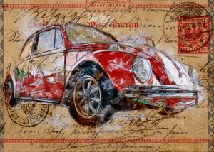 Klasszikus Beetle képeslap