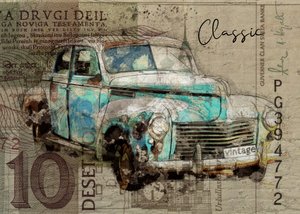 Rusty Teal veterán autó alkotó: Lembayung senja studio [Vintage Poster]