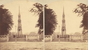 8 korai sztereográf nézetből álló brit műemlékek, emlékművek és sírok csoportja, 1850-1910 alkotó: Lennie