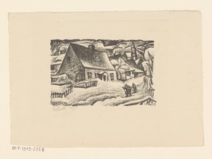 Altenberg (Ertsgebergte) (eredeti cím a tárgyon) alkotó: Leo Gestel (signed by artist)