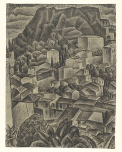 Olasz hegyi falu alkotó: Leo Gestel (signed by artist)
