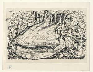 Hal és kagyló a vízben alkotó: Leo Gestel (signed by artist)