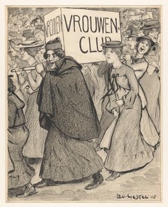 Nők a női klub felvonulásában alkotó: Leo Gestel (signed by artist)