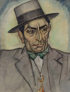 Egy férfi spanyol kosztümben, c. 1914 (szén, pasztell és akvarell papíron) alkotó: Leo Gestel
