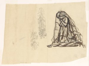 Imádkozó lány és dísz alkotó: Leo Gestel