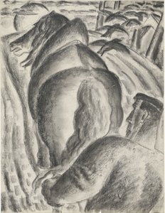 Farmer ekével és igáslóval alkotó: Leo Gestel