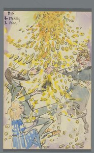 Postkarte an Jan Ponstijn alkotó: Leo Gestel