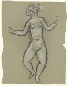 Táncoló női akt alkotó: Leo Gestel