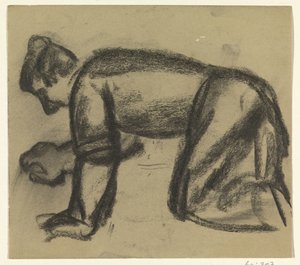 Férfi a kezét és a térdét alkotó: Leo Gestel