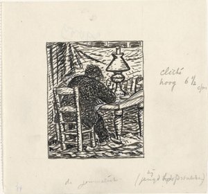 Az ember asztalnál ír alkotó: Leo Gestel