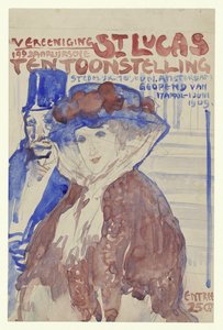 Tervezés az amszterdami Stedelijk Múzeumban megrendezett Vereening St. Lukas 19. éves kiállításának plakátjához alkotó: Leo Gestel