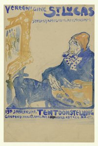 Tervezés az amszterdami Stedelijk Múzeumban megrendezett Vereening St. Lukas 19. éves kiállításának plakátjához alkotó: Leo Gestel