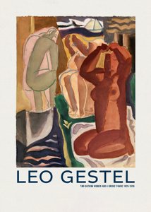 Két fürdőző nő és egy hídszobor alkotó: Leo Gestel