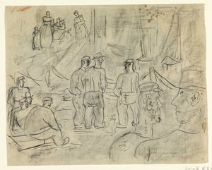 Halászok a kikötőben alkotó: Leo Gestel