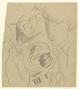 Nő virágok illatát egy vázában alkotó: Leo Gestel