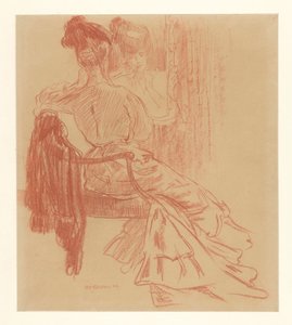 Ülő hölgy a tükör előtt alkotó: Leo Gestel