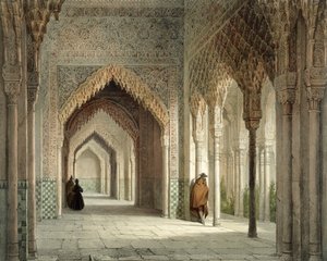 Az Alhambra bírósági terme, Granada, 1853