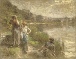 Harvester Lombikból ivás, vagy szomjúság alkotó: Leon Augustin Lhermitte