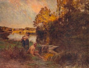 A fürdőző, 1907, 1938 alkotó: Leon Augustin Lhermitte