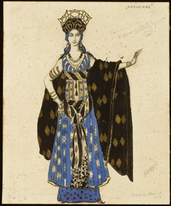 A "Salome" jelmezterve: Herodias alkotó: Leon Bakst