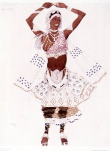 Bayadre jelmez, amelyet Léon Bakst készített Reynaldo Hahn (1875-1947) „A kék isten” című művéhez alkotó: Leon Bakst