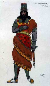 Hasphenor tábornok jelmezterve, Judithtól alkotó: Leon Bakst
